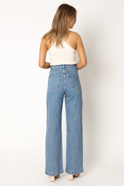 Women's High Waist Straight Leg Jeans