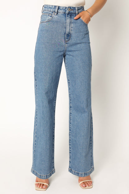 Women's High Waist Straight Leg Jeans