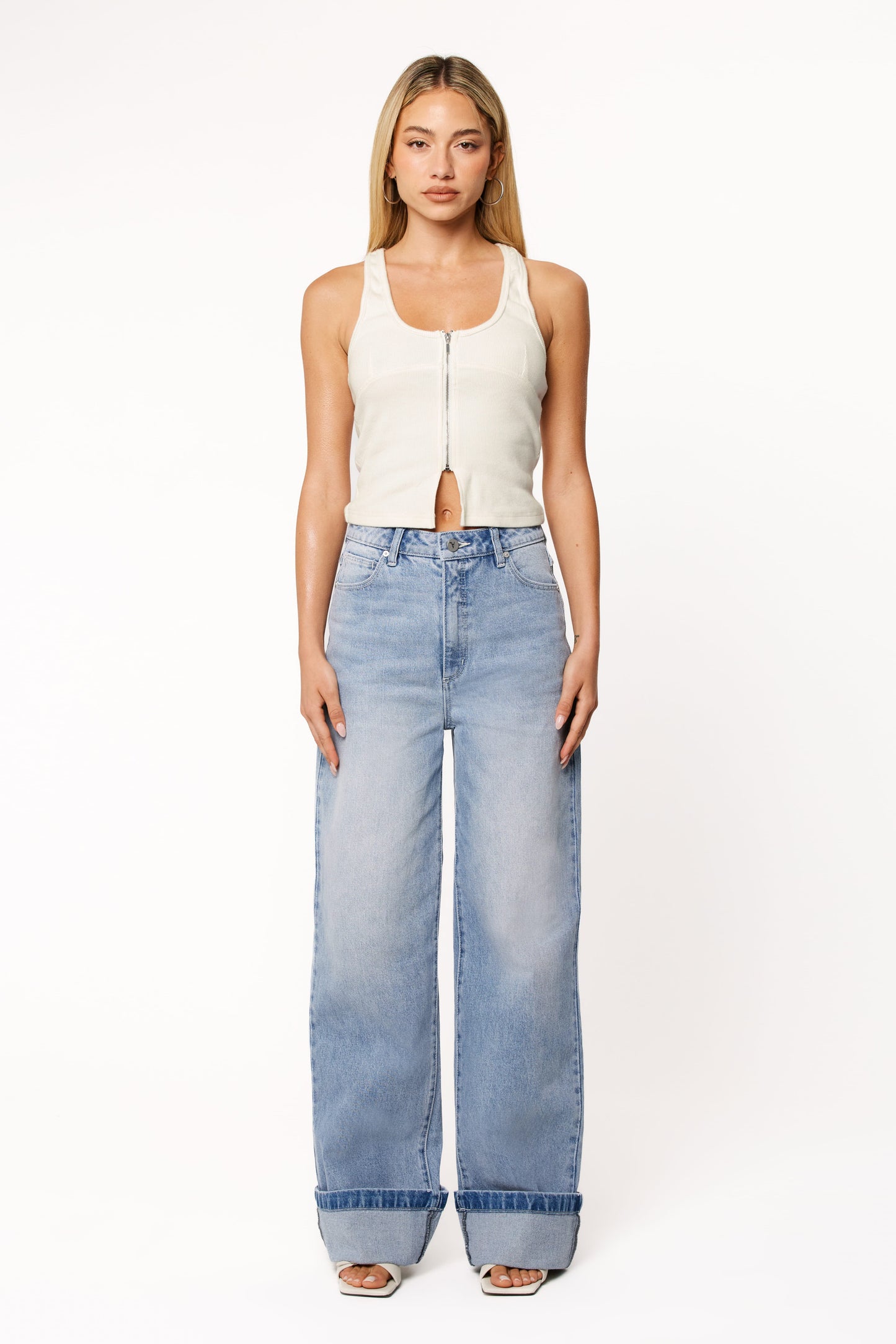 Women's High Waist Wide Leg Jeans