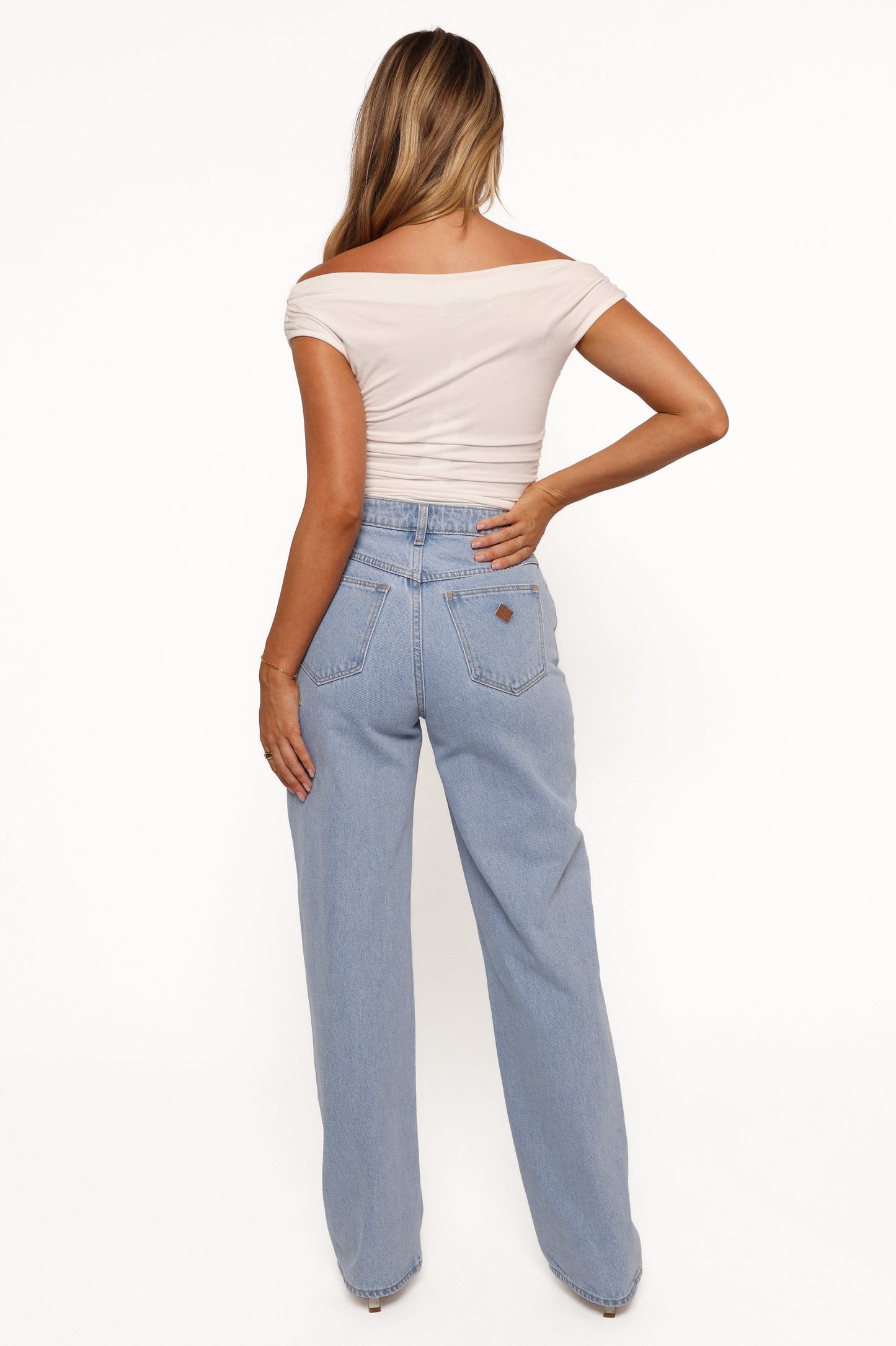 Women's High Waist Straight Flare Jeans