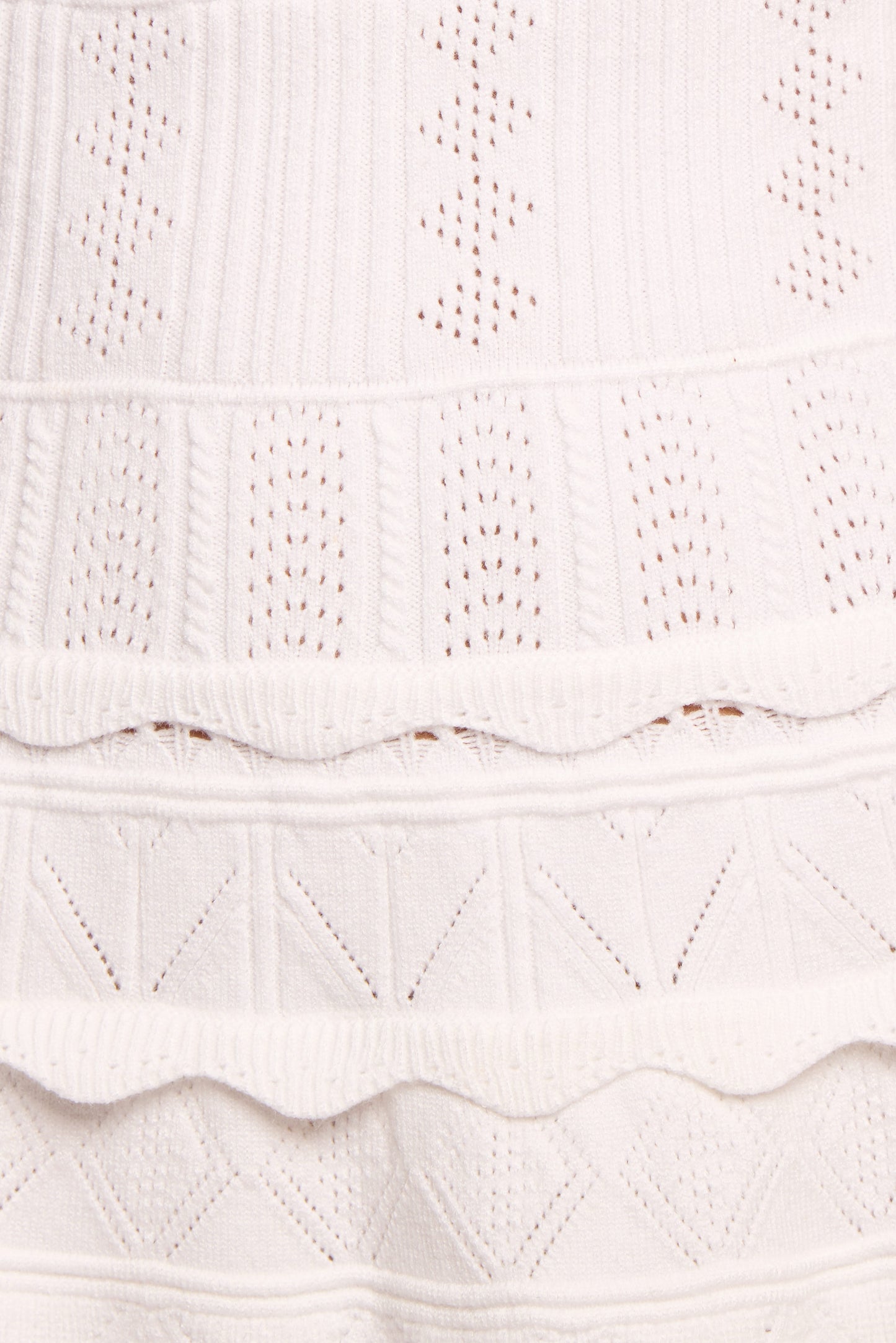 Women's White Sleeveless Ruffle Tiered Mini Dress