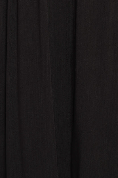 Women's Black Spaghetti Strap Maxi Dress - Loose Vacation A-Line Long Dress